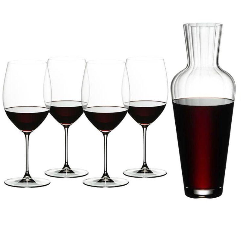 Riedel Veritas / Merlot Glasses and Mosel Decanter (4 Glasses