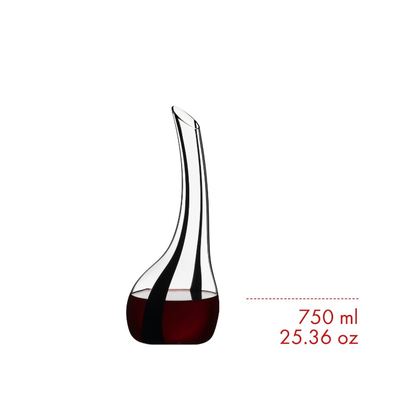 Onyx glass decanter, dark wine fill, 750 ml (25.36 oz) capacity