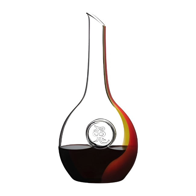 Riedel Decanter Chinese Zodiac Rabbit Red/Yellow (8486493356254)