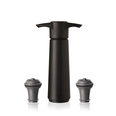 Vacu Vin Wine Saver Pump + 2 Stoppers Black (6987729076282) (8279610196190)